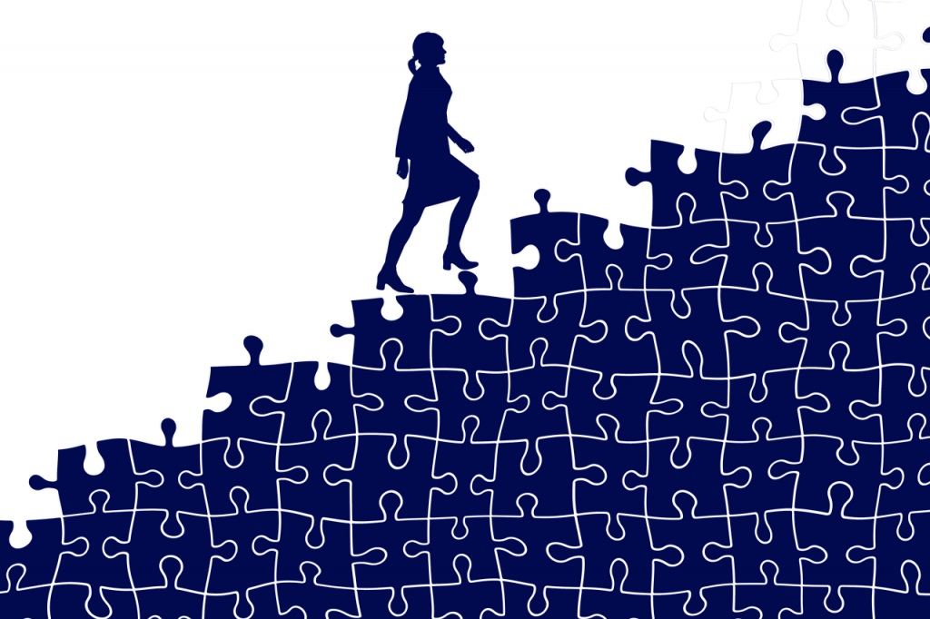 Stairs Puzzle Businesswoman Career  - geralt / Pixabay